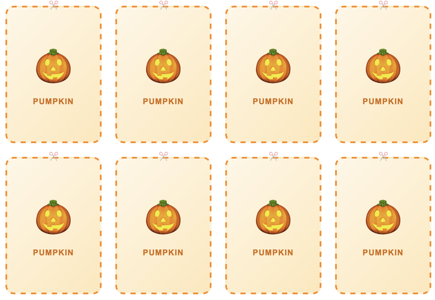 Lesson Plan for Halloween Pattern Card Activity
