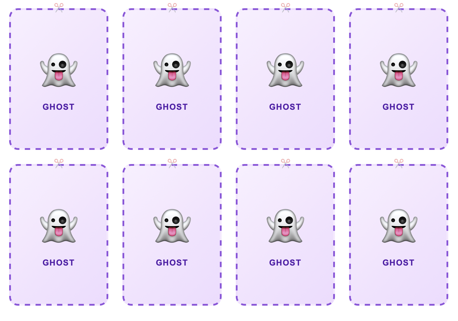 Halloween Pattern Cards Printable Sheet