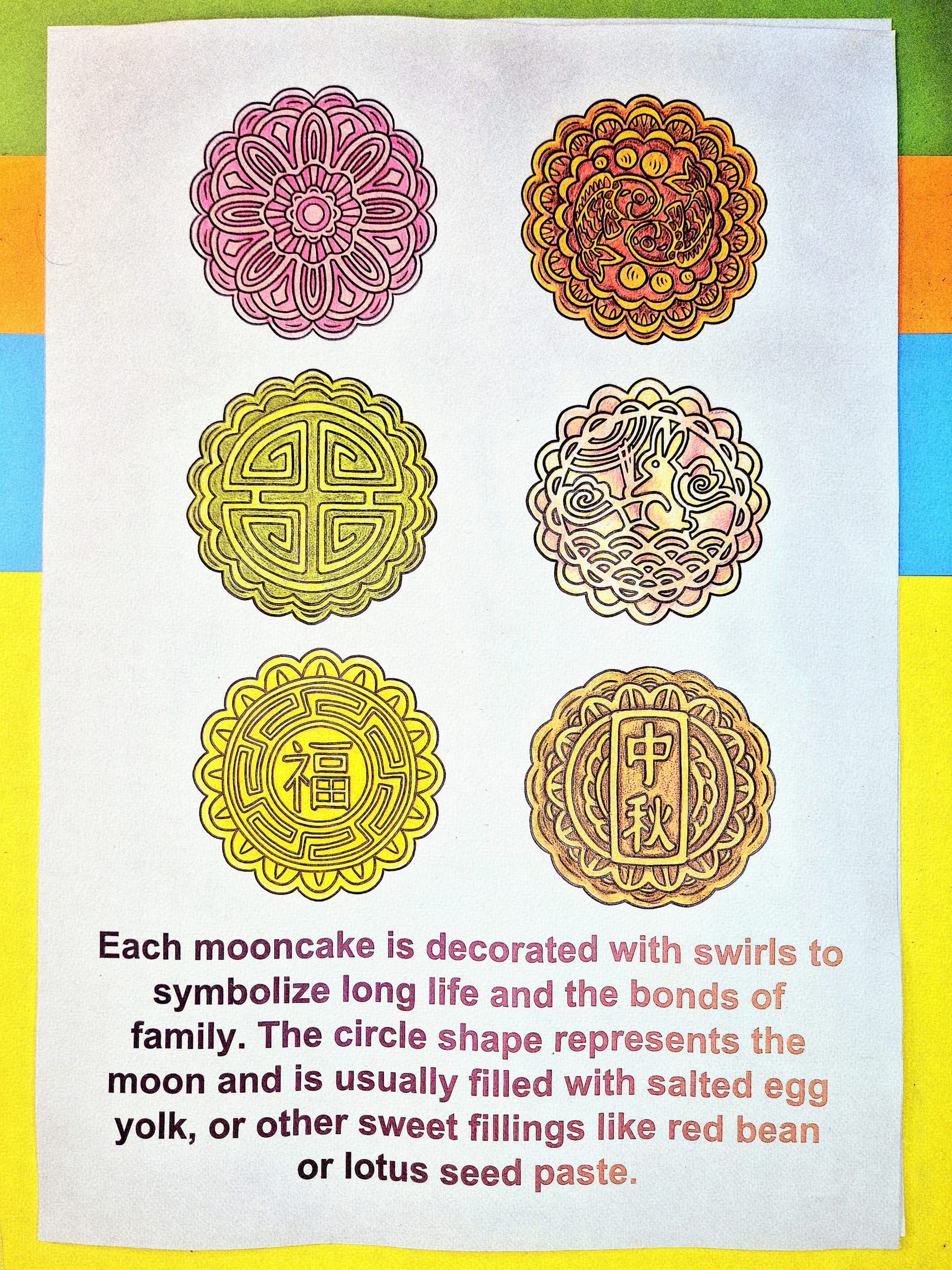 Moon Cake Coloring Activity