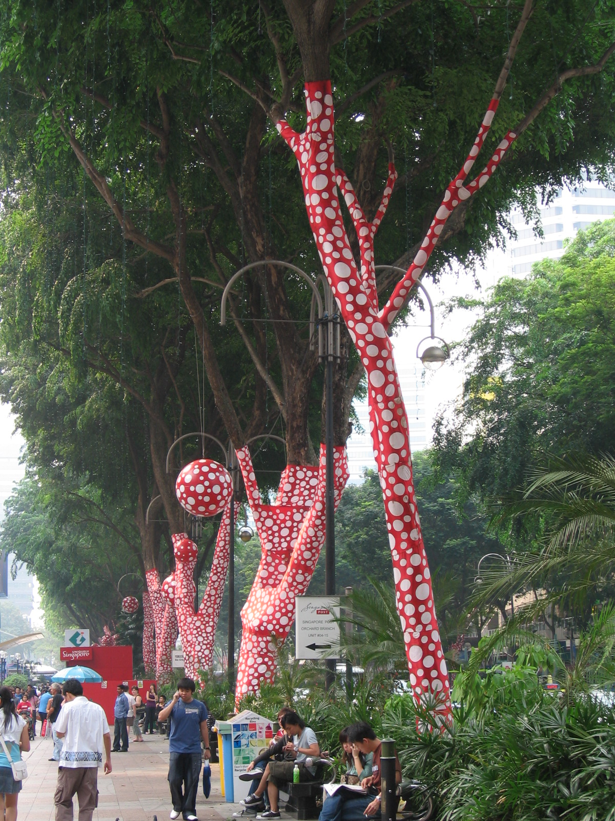 Kusama installation at the Singapore Biennale, 2006