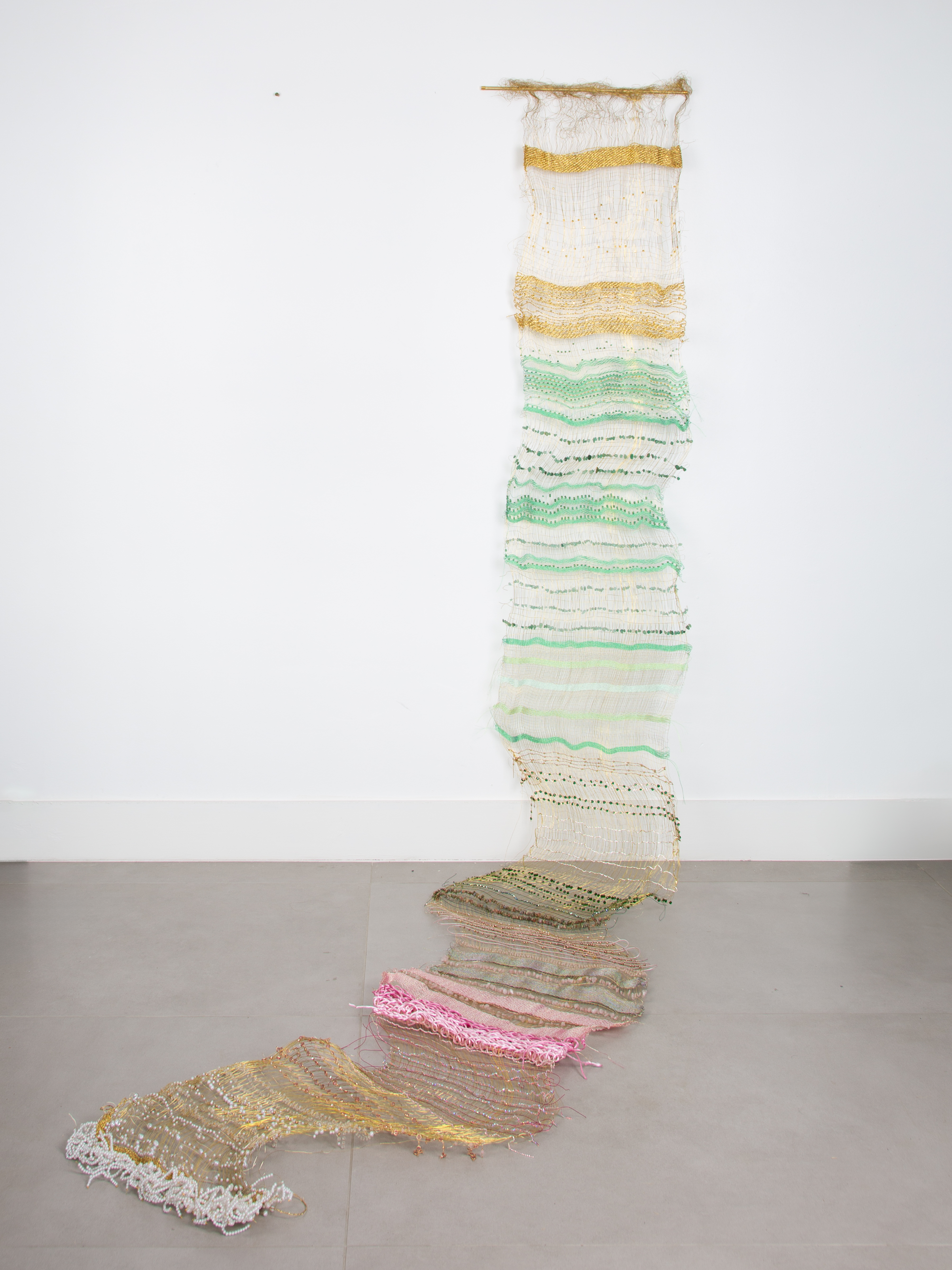 Jannah &mdash; large cascading woven artwork