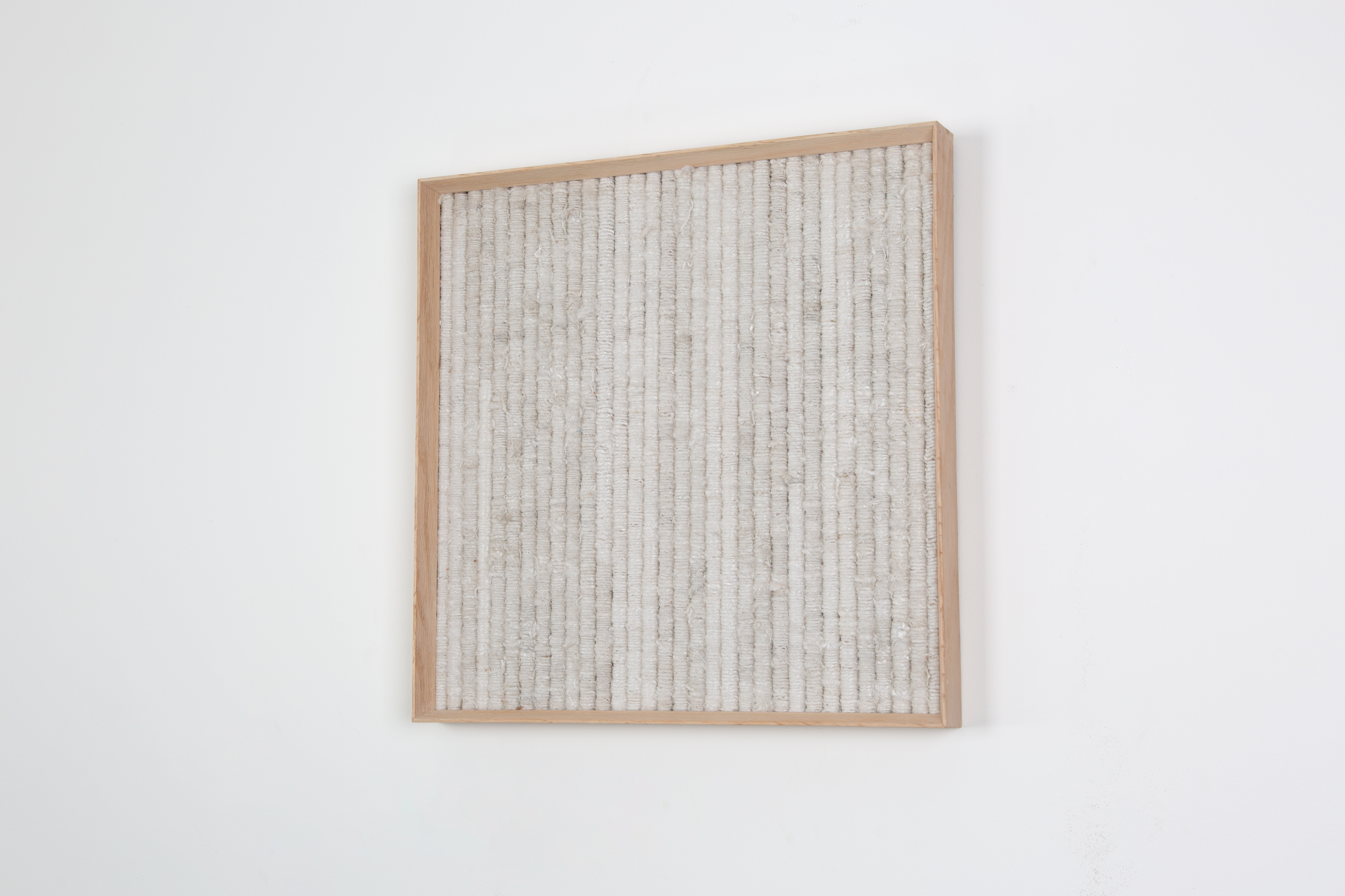 The Sun Will Make You White &mdash; square woven work in white banana silk