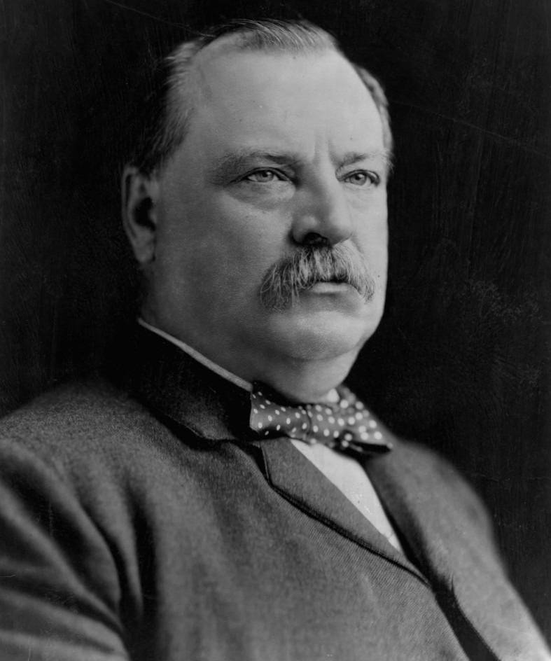 Portrait photograph of Grover Cleveland.