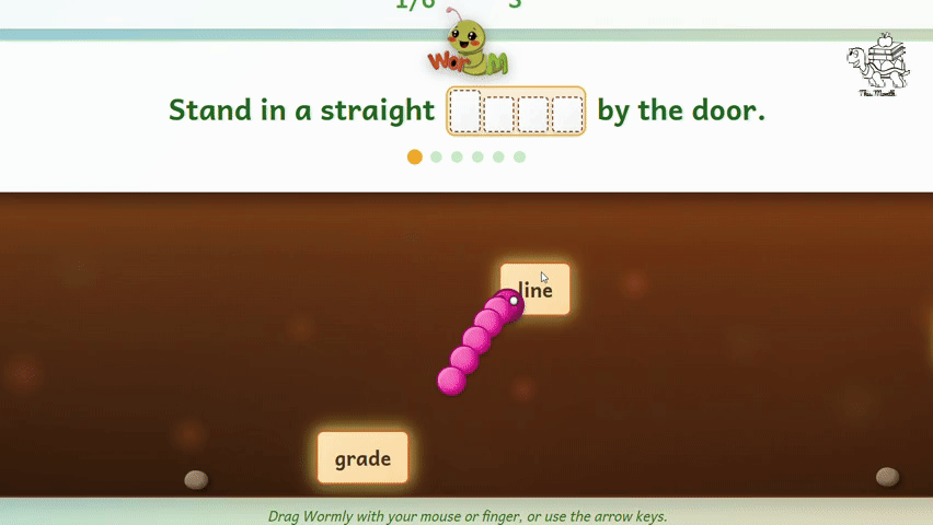 Wormly’s Back to School Sentence Practice