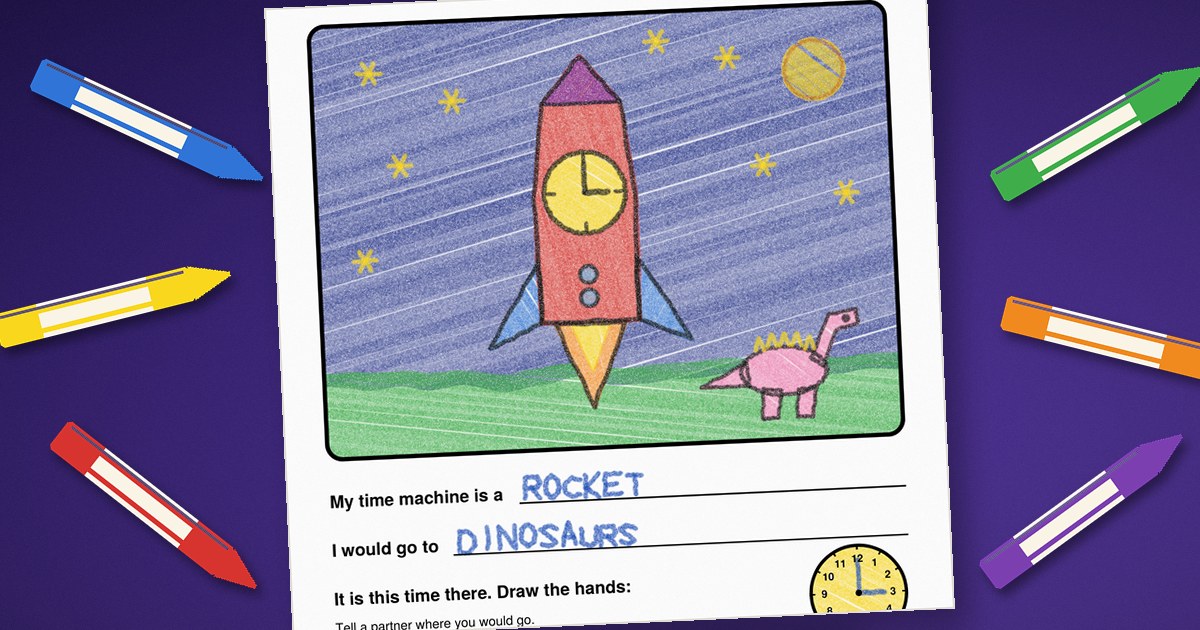 Free Halloween telling time printables for Grades K-3